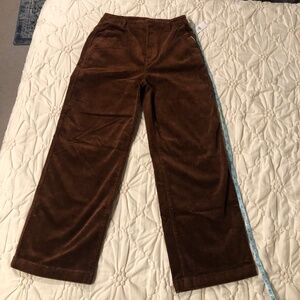 NWT GAP Brown Corduroy 4 pants wide leg